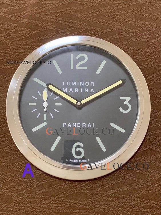 Panerai Luminor Marina PAM111 Wall Clock Stainless Steel 30cm